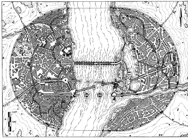 A map of Tolkein's Osgiliath