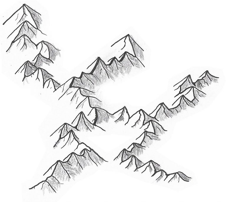 How to draw mountains on a map an easy step by step guide.