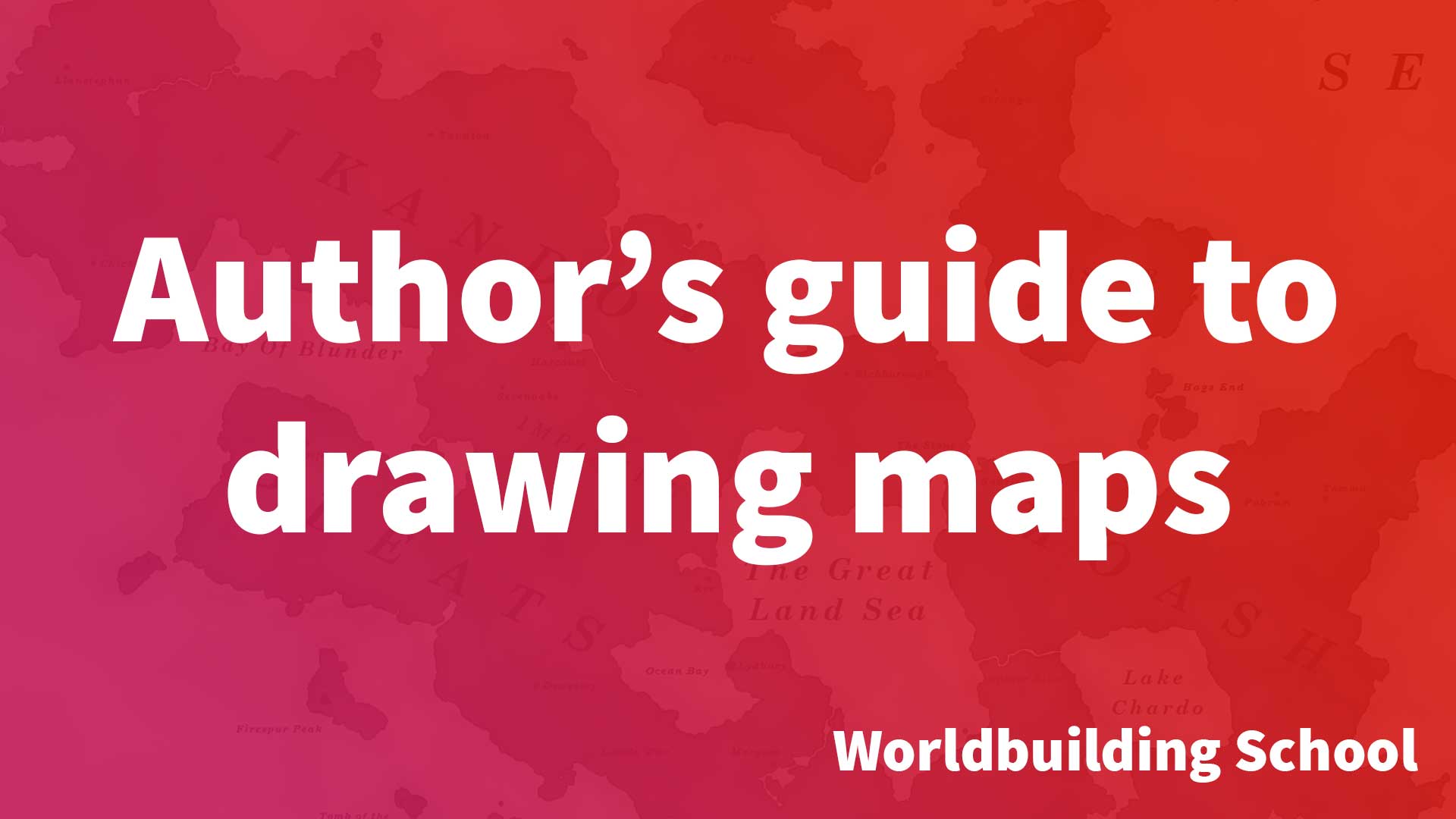 Author's Guide To Drawing Maps - Learn how to draw a map