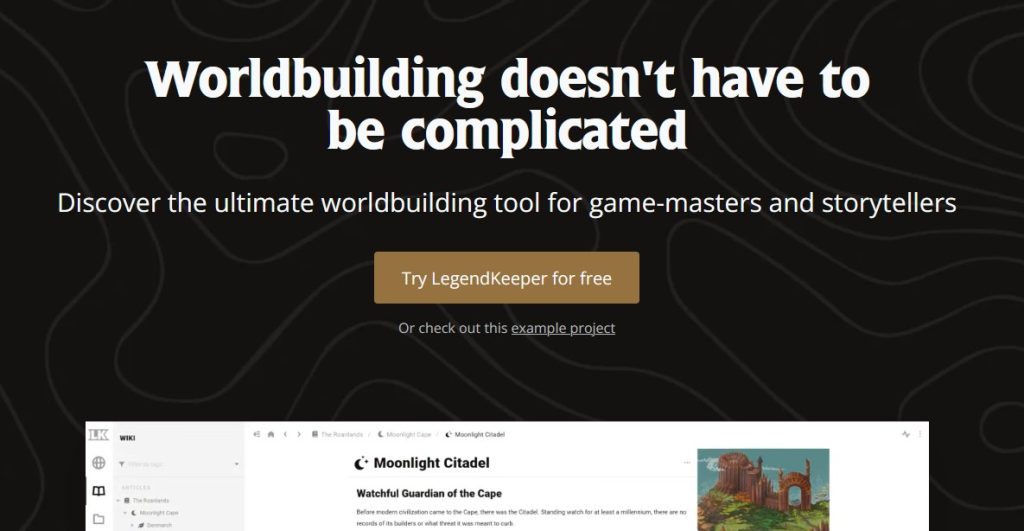 Worldbuilding doesn't have to be complicated. LegendKeeper is a worldbuilding tool for game-masters and storytellers.